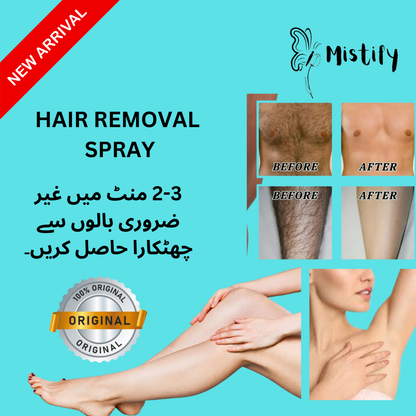 Mistify Hair Removal Spray - Organic Hair Removal Solution